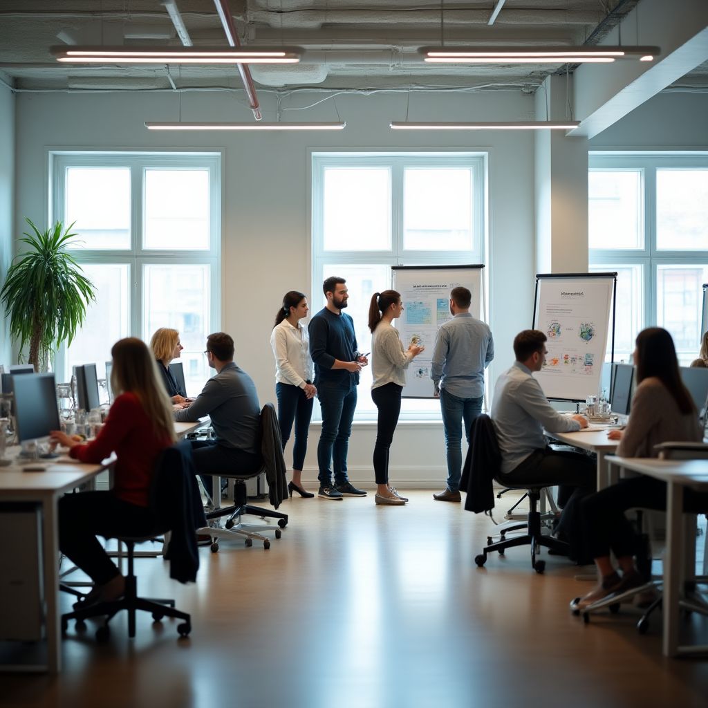 Týmová spolupráce v kanceláři